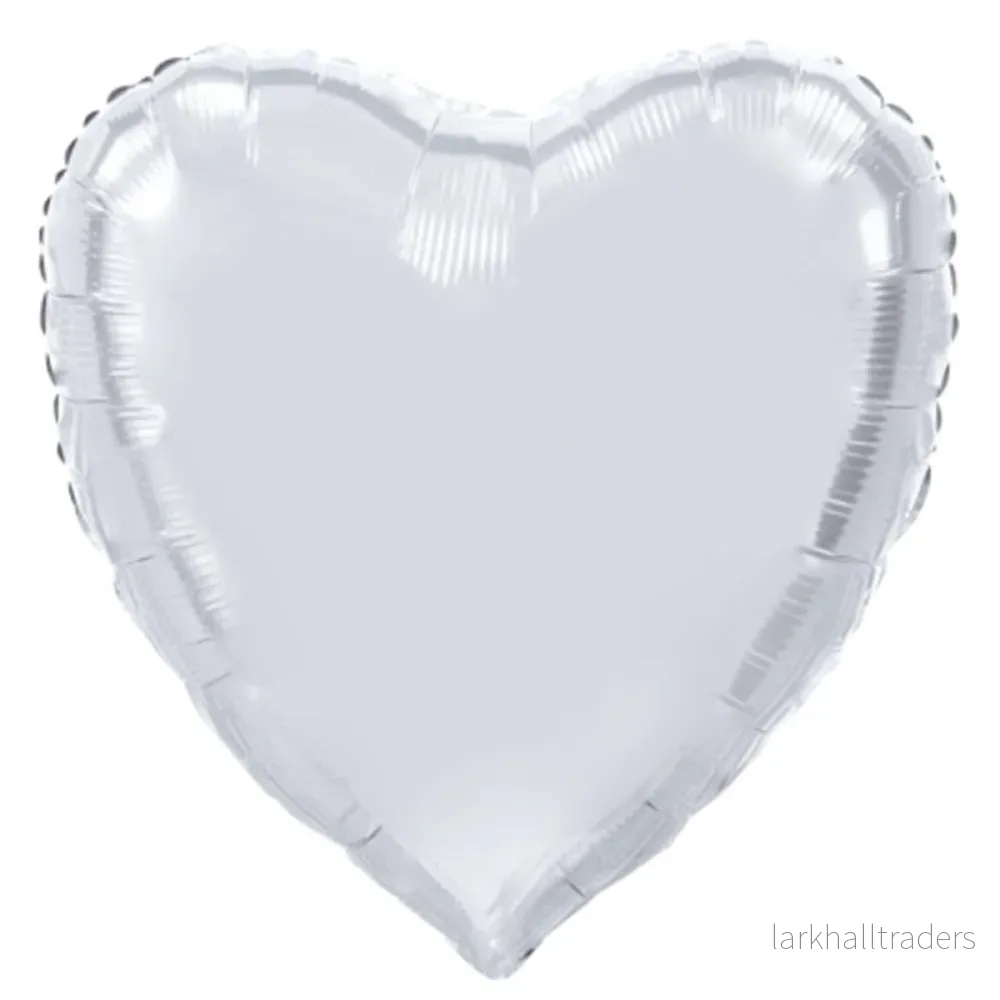 Folieballong, hjärta silver 91 cm Folieballong, hjärta silver 91 cm