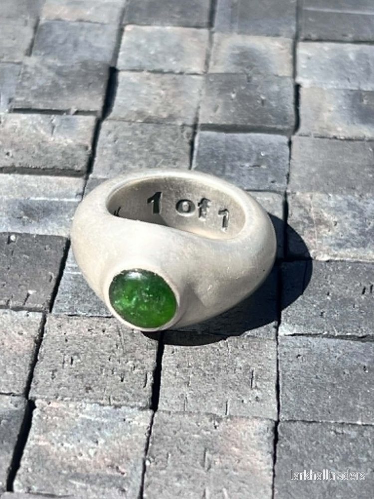 1 av 1 Silver & Jade Ring EU51