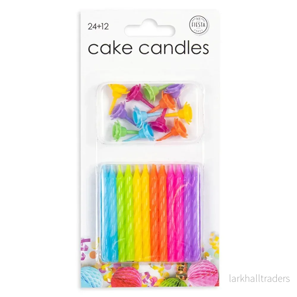 Tårtljus, ljus inkl hållare multi 24 st Tårtljus, ljus inkl hållare multi 24 st