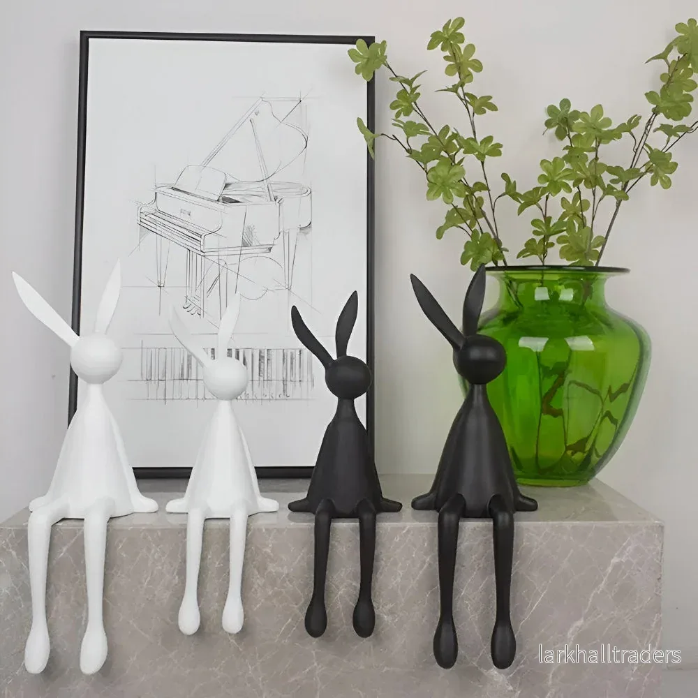EasterNoble Hare – Modern Sittande Påskhare i Elegant Harzdesign - Bild 2