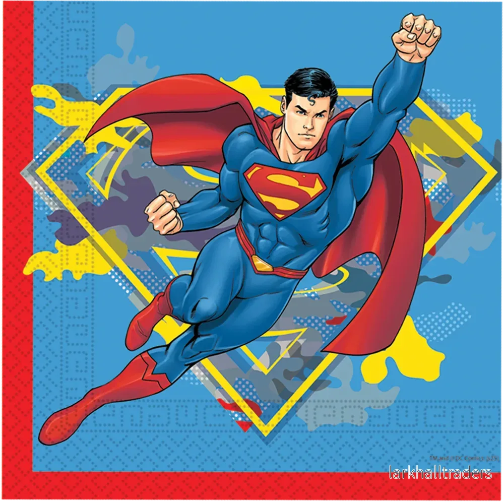 Servetter, Superman 33×33 cm 20 st Servetter, Superman 33×33 cm 20 st