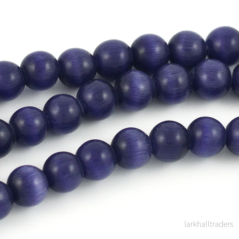 Cat eye glaspärlor, indigo, 6mm Cat eye glaspärlor, indigo, 6mm