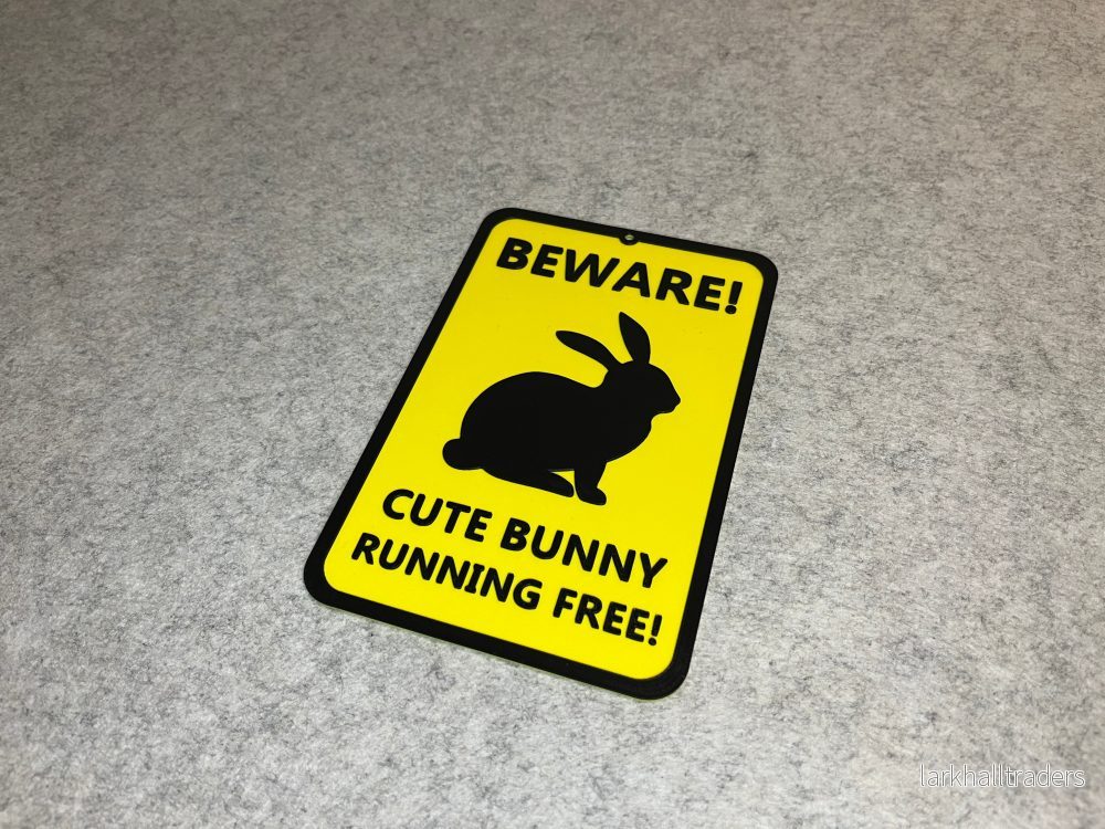 Väggdekor kanin - Beware Cute Bunny - Bild 3