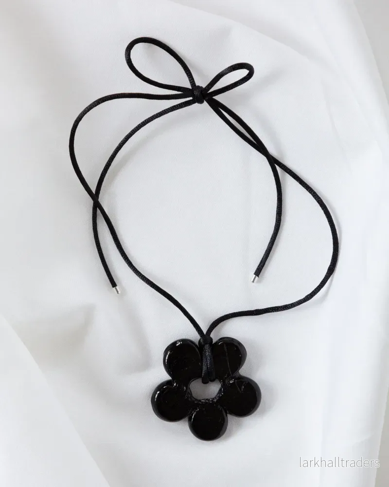 Kosmisk Stor Glasblomma Halsband