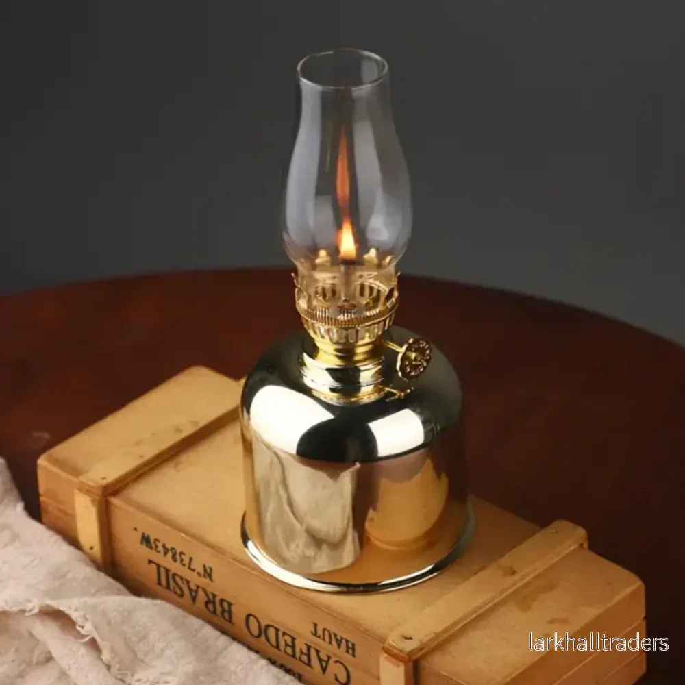 FerroFlame – Vintage oljelampa i galvaniserat järn och glas FerroFlame – Vintage oljelampa i galvaniserat järn och glas
