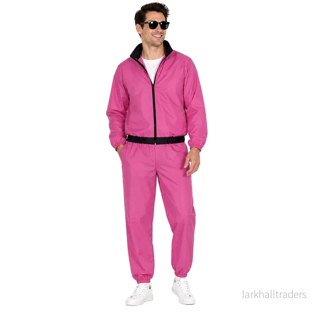 Träningsoverall, rosa neon M