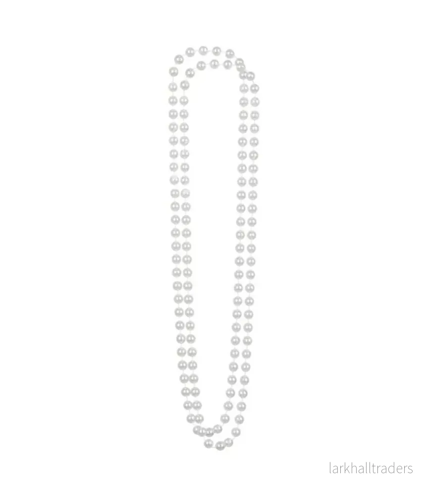 Pärlhalsband, vit 46 cm - Bild 2