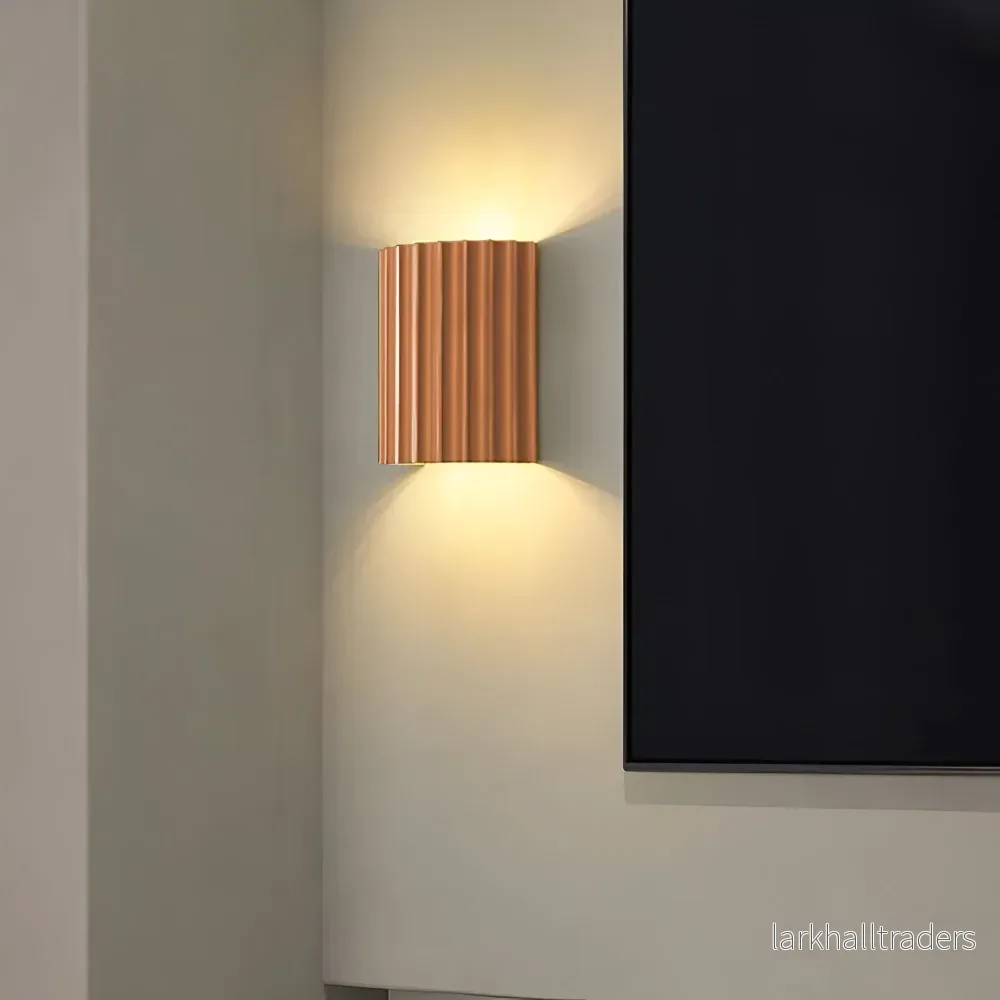 NordStripe – Randig LED Vägglampa i Konstharts med Modern Nordisk Design - Bild 2