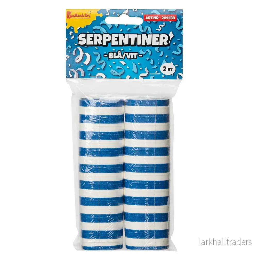 Serpentiner, blå/vit 2 st - Bild 2