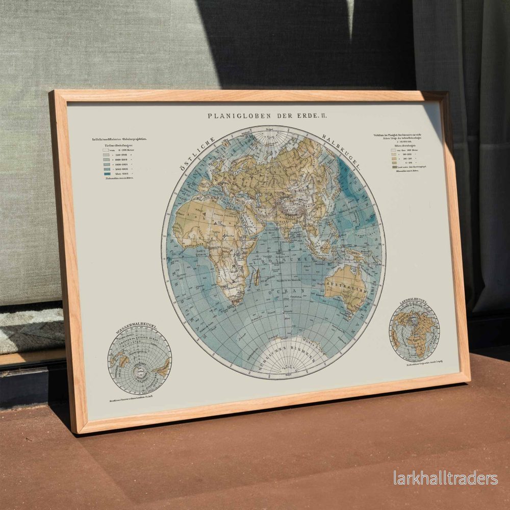 Planiglobes över jorden II Poster
