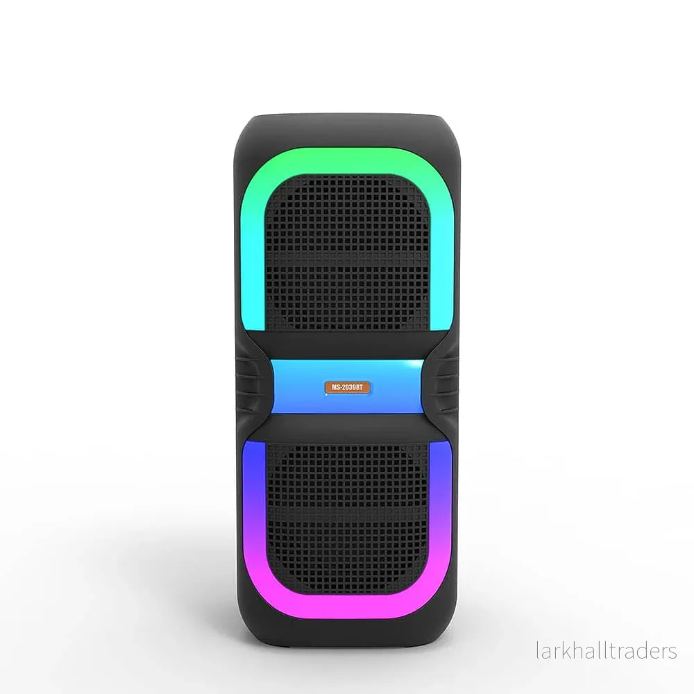 Soundbox högtalare med bluetooth, RGB-ljus, FM-radio och mikrofon (56 x 24 cm.) - Bild 2