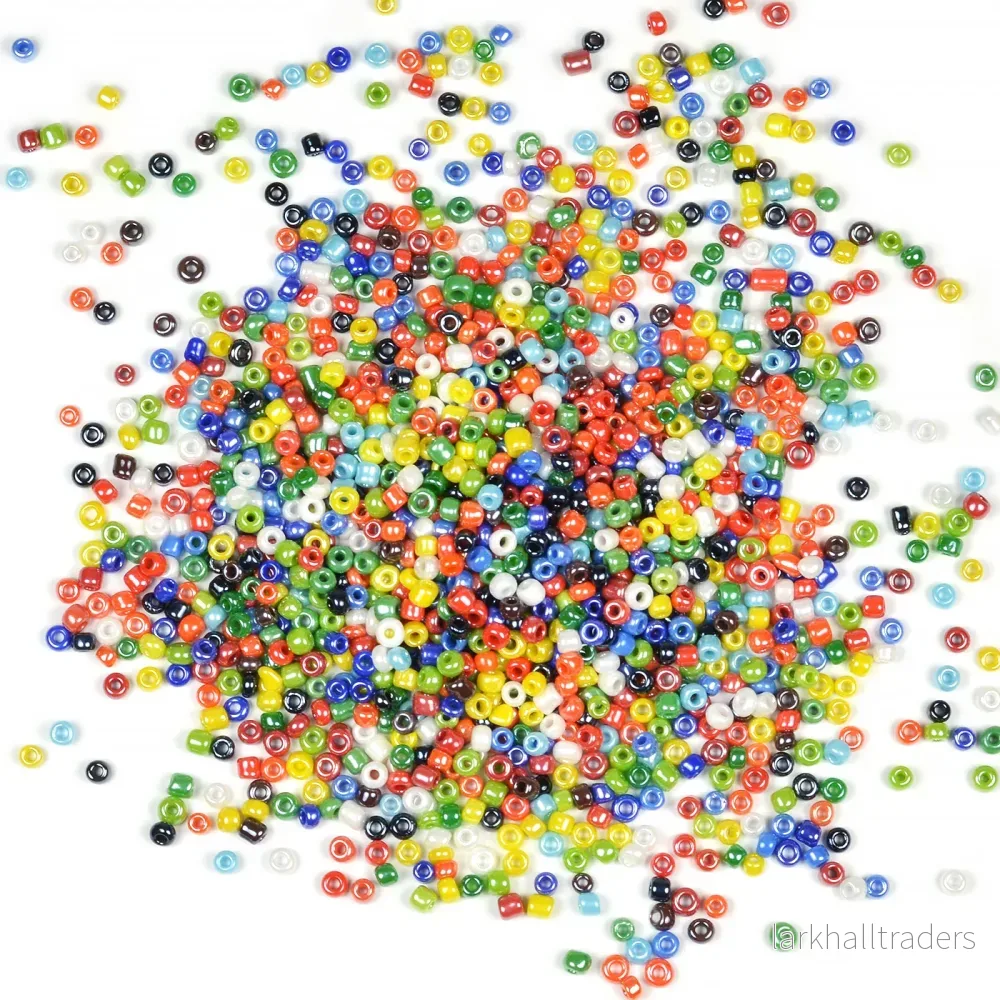 Seed Beads, 2mm, lustered mix, 30g - Bild 2
