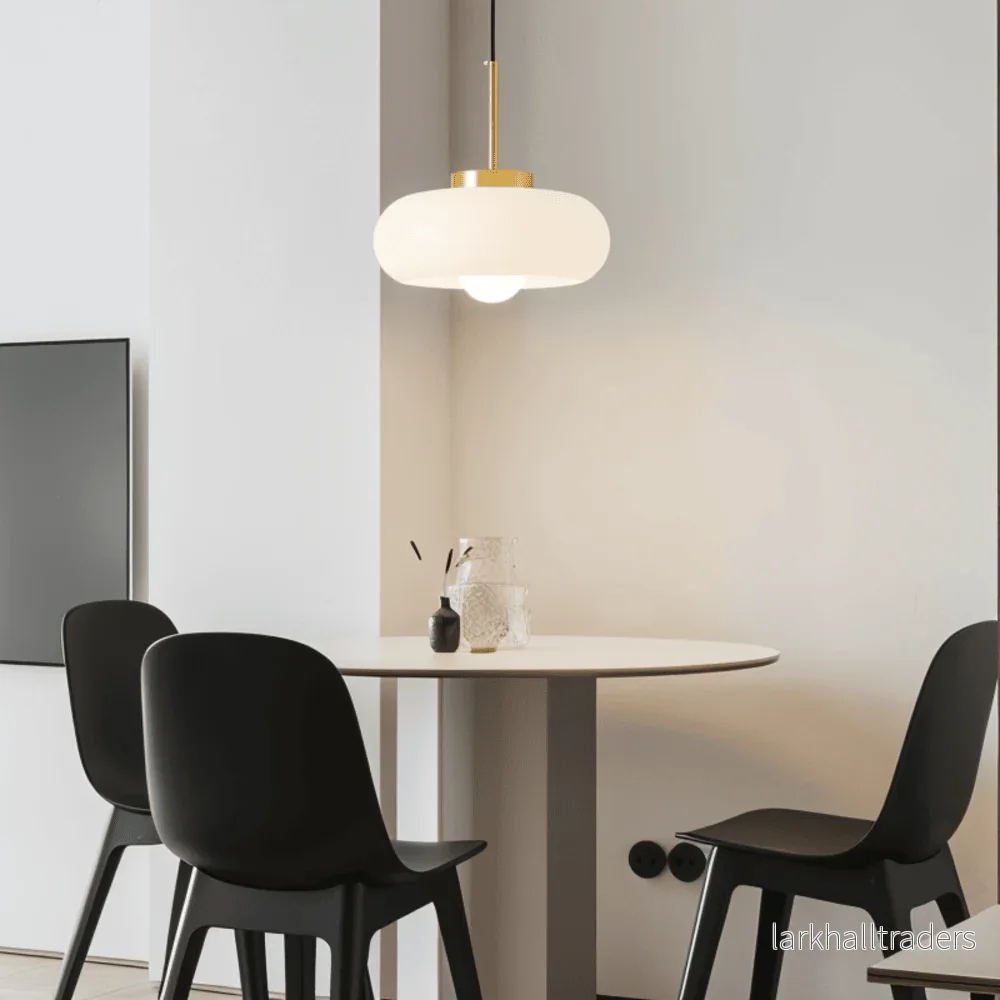 CopperDome – Retro Bauhaus Pendellampa i Glas och Koppar - Bild 3
