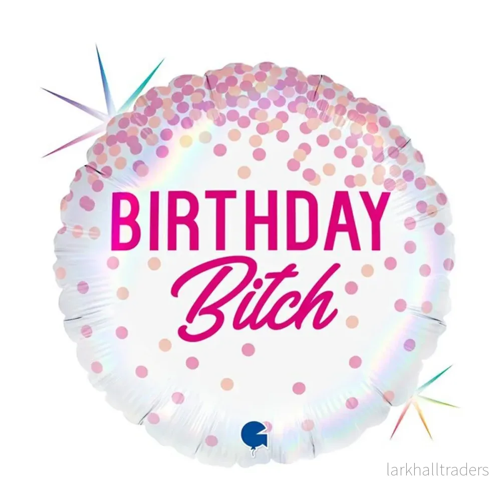 Folieballong, birthday bitch 45 cm