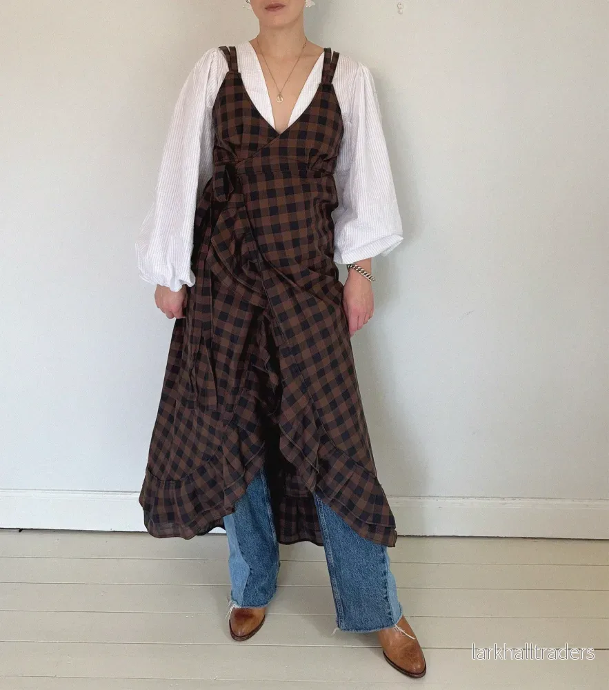 Joanne Wrapklänning Brun - Bild 2