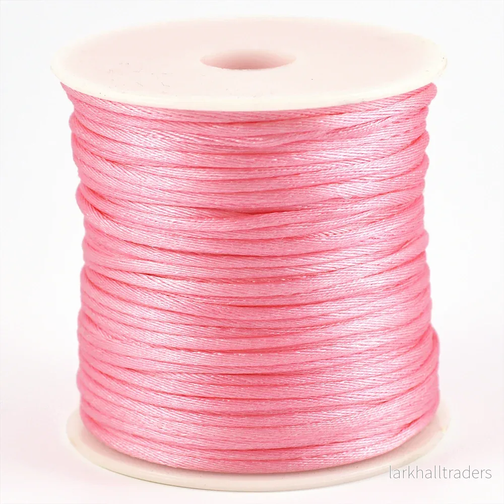 Satinsnöre, rosa, 1,5mm Satinsnöre, rosa, 1,5mm
