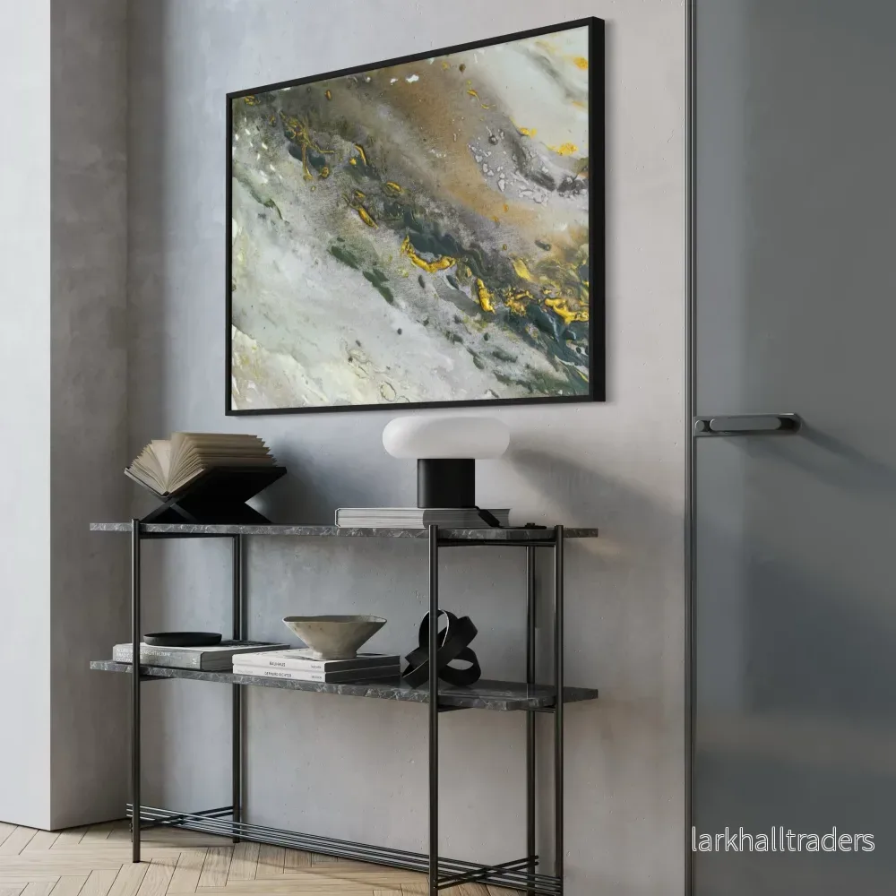 Marble Wave Gray – Canvas Print | Abstract Guld Gray Wall Art Marble Wave Gray – Canvas Print | Abstract Guld Gray Wall Art