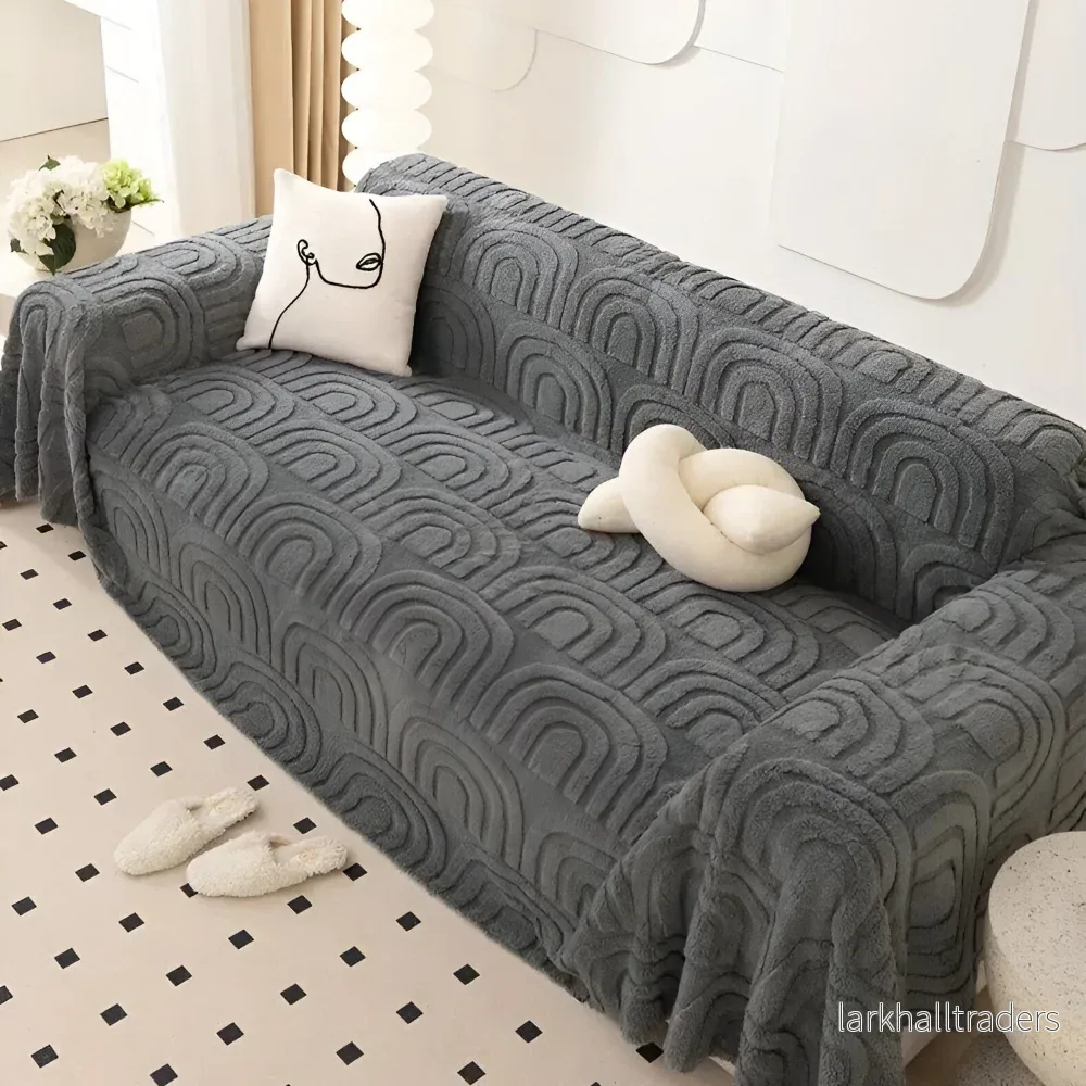 ArchGlow SofaWrap – Lyxigt Jacquardöverdrag med Mångsidig Användning - Bild 3