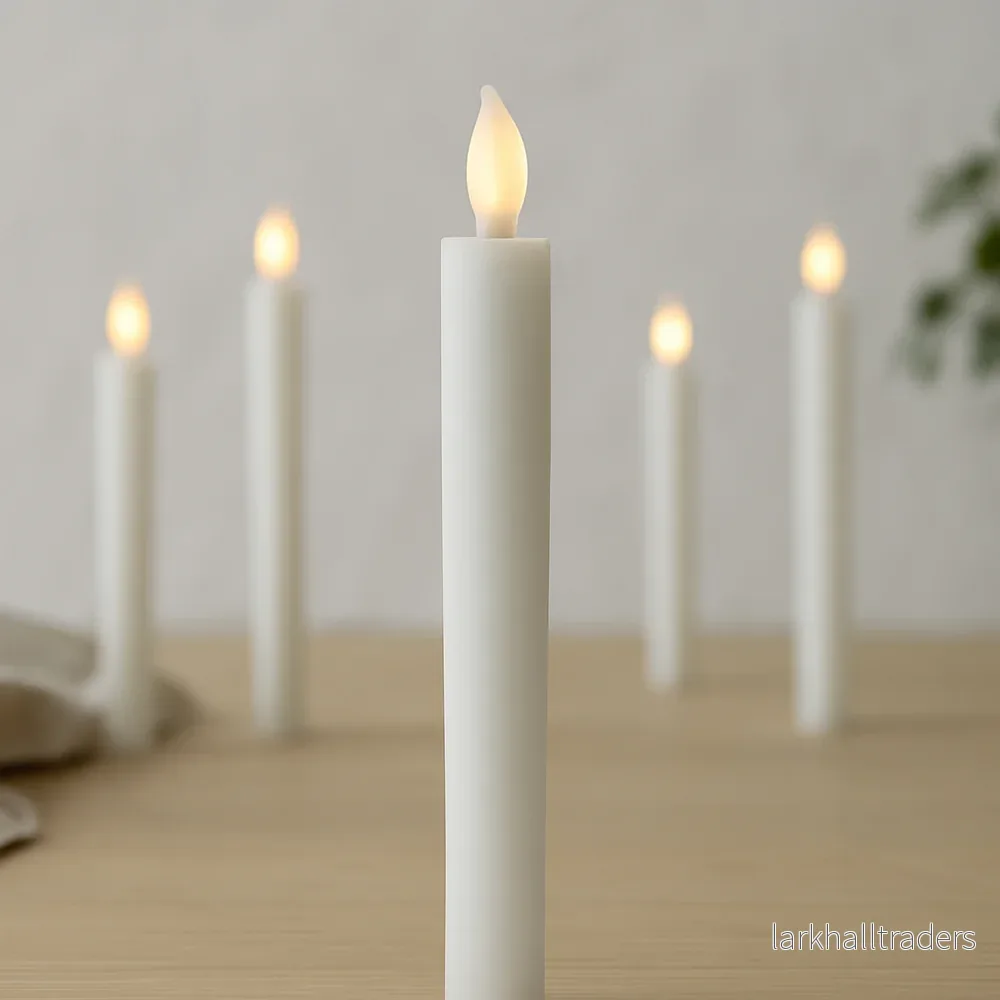 LED kronljus i äkta vax – 6 st. – 24,5 cm – med timerfunktion - Bild 2