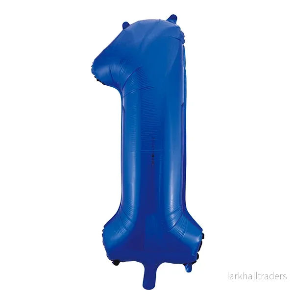 Folieballong, siffra 1 blå 86 cm Folieballong, siffra 1 blå 86 cm