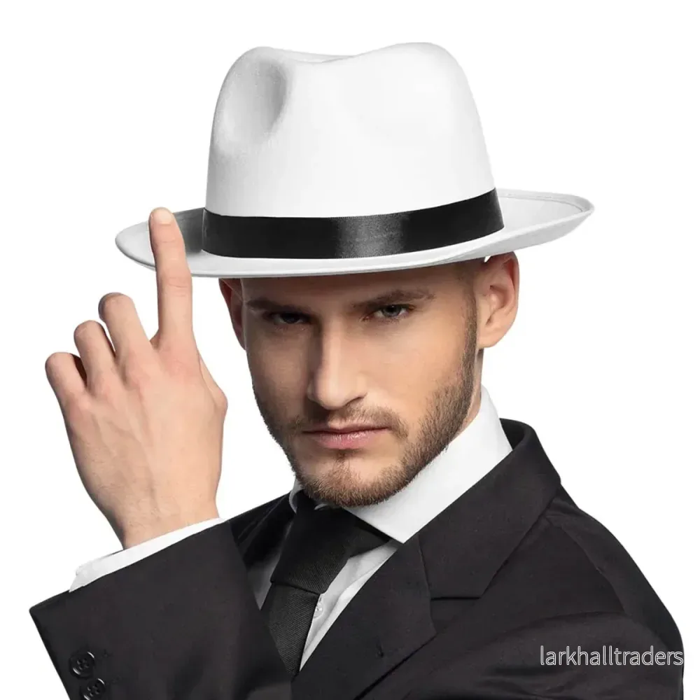 Gangsterhatt, vit - Bild 2