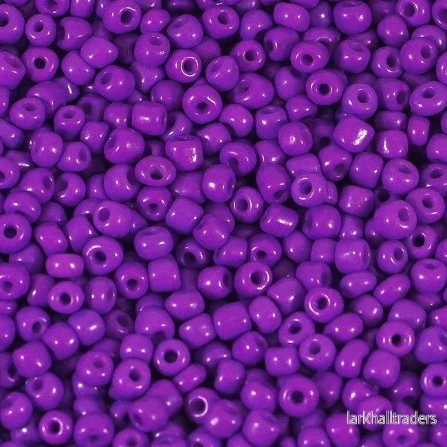 Seed Beads, 4mm, opak lila - Bild 2