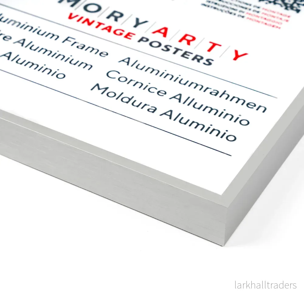 Silverfärgad aluminiumram