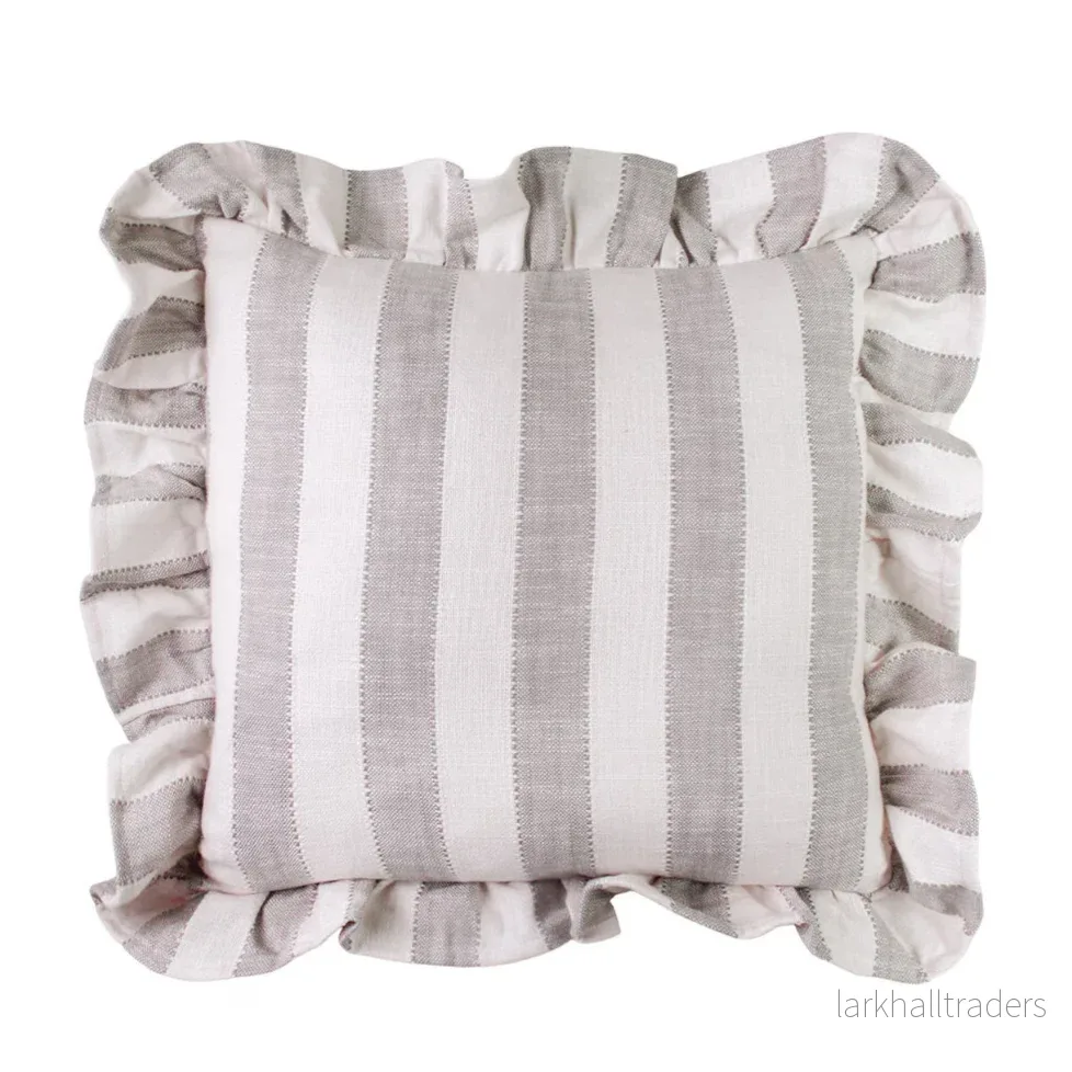 Kuddfodral Ida Rand Beige/Vit Kuddfodral Ida Rand Beige/Vit