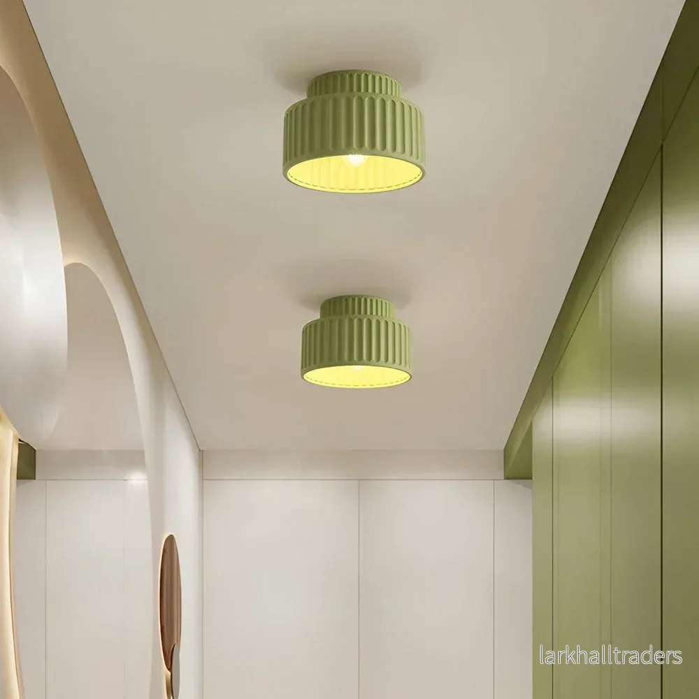 EcoRibbed – Vit Harts Taklampa med Räfflad Design - Bild 3