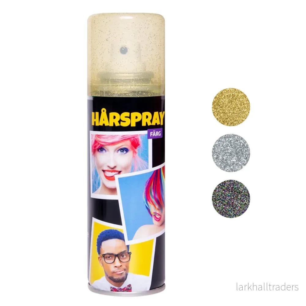Hårspray, guldglitter Hårspray, guldglitter