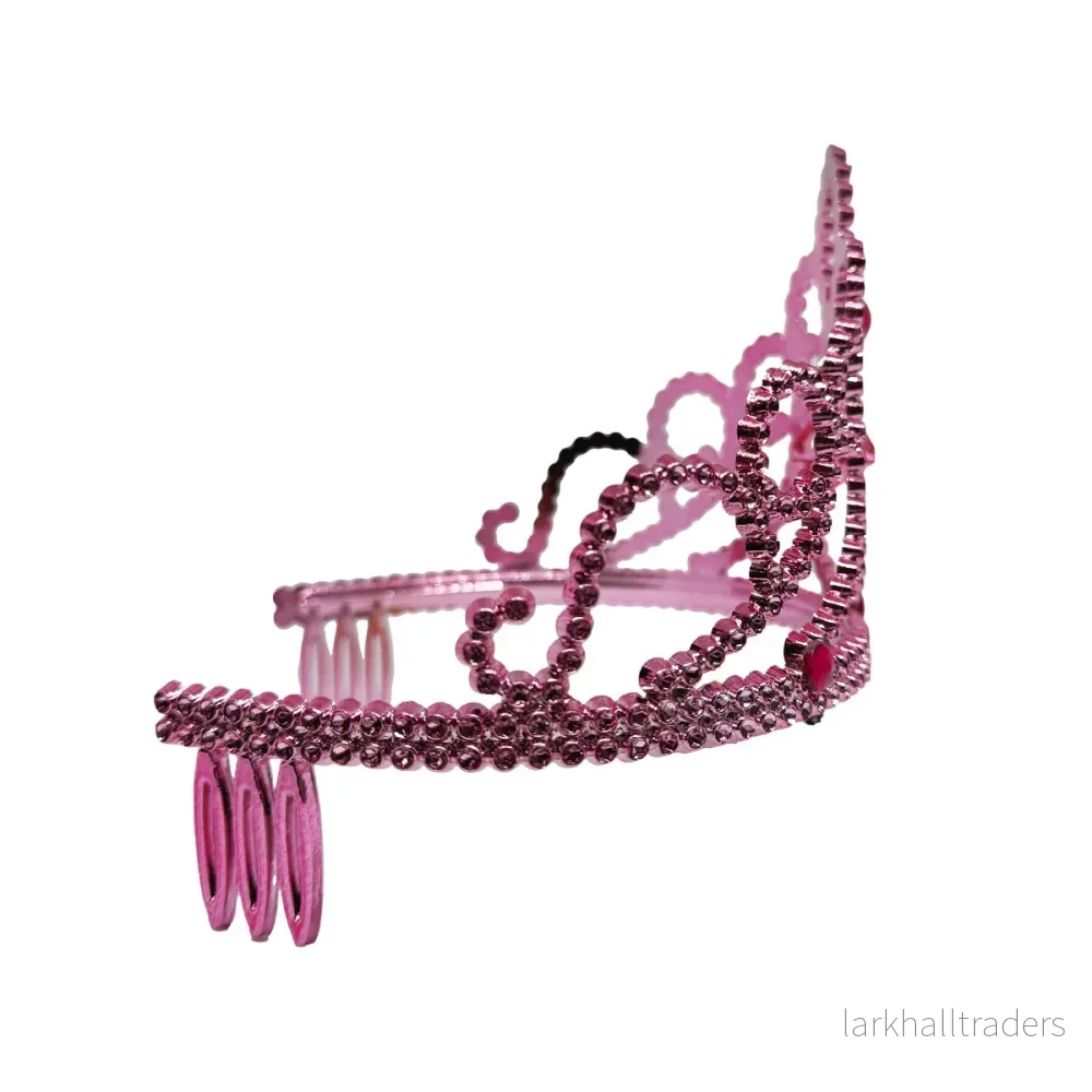 Tiara, rosa med sten - Bild 3