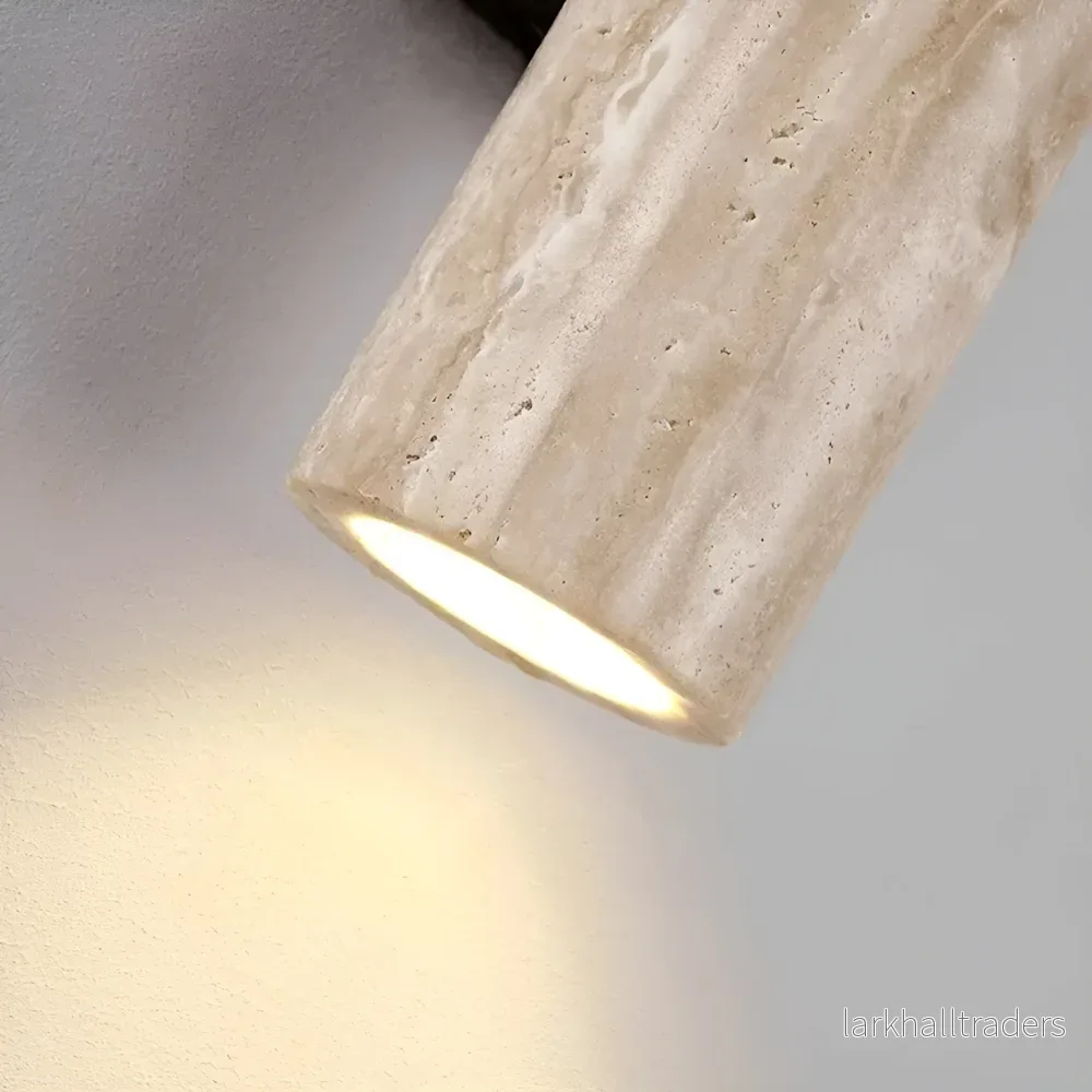 Up/down-vägglampa i naturlig travertin - Bild 3
