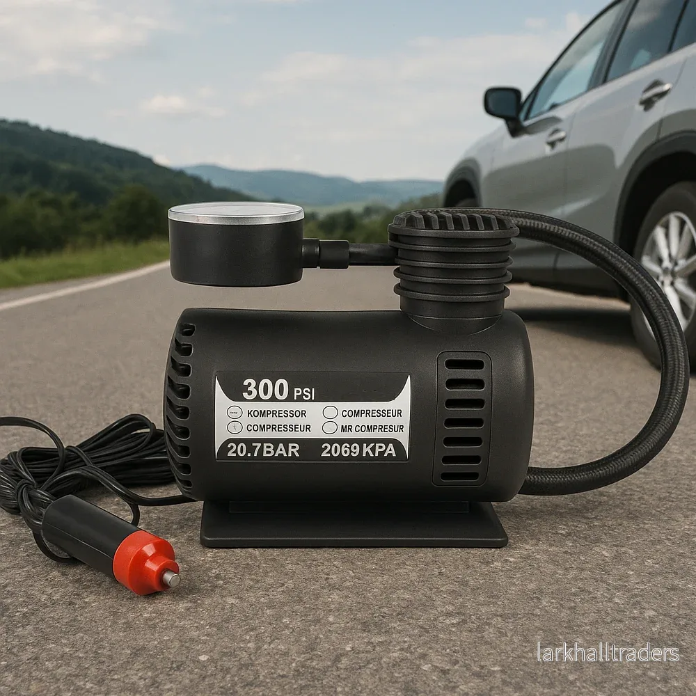 Kraftfull 300 PSI (20,7 bar) 12-voltskompressor – perfekt för bil, cykel, boll m.m. - Bild 3