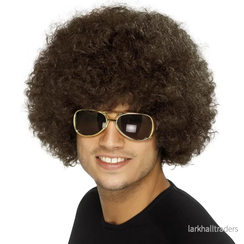 Peruk, 70-tal funky disco brun
