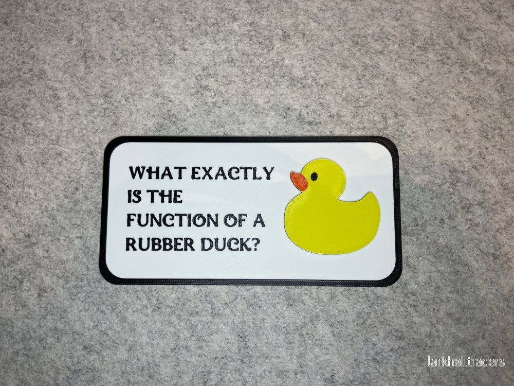 Väggdekor – ”What Exactly Is The Function Of A Rubber Duck?”
