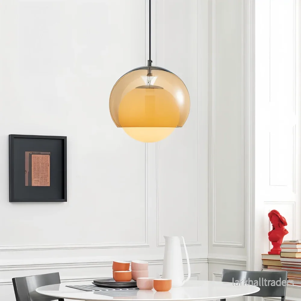 AmberDuo – Retro Glaspendellampa i Bauhaus-Stil - Bild 2