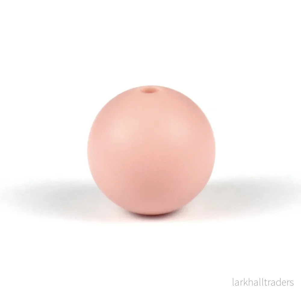 Silikonpärlor, dusty pink, 15mm