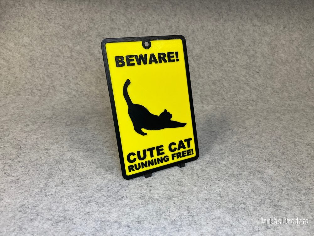 Väggdekor katt - Beware Cute Cat - Bild 2