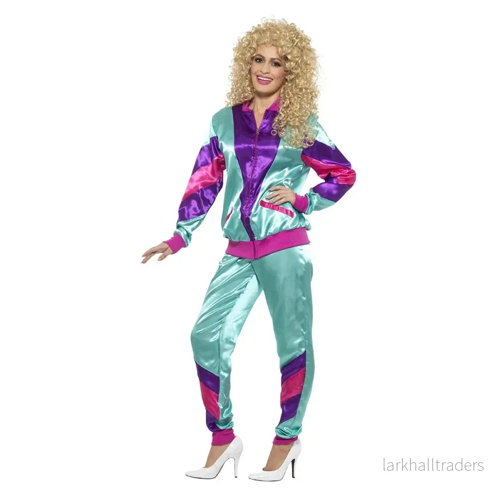 Träningsoverall, 80s fashion lila S