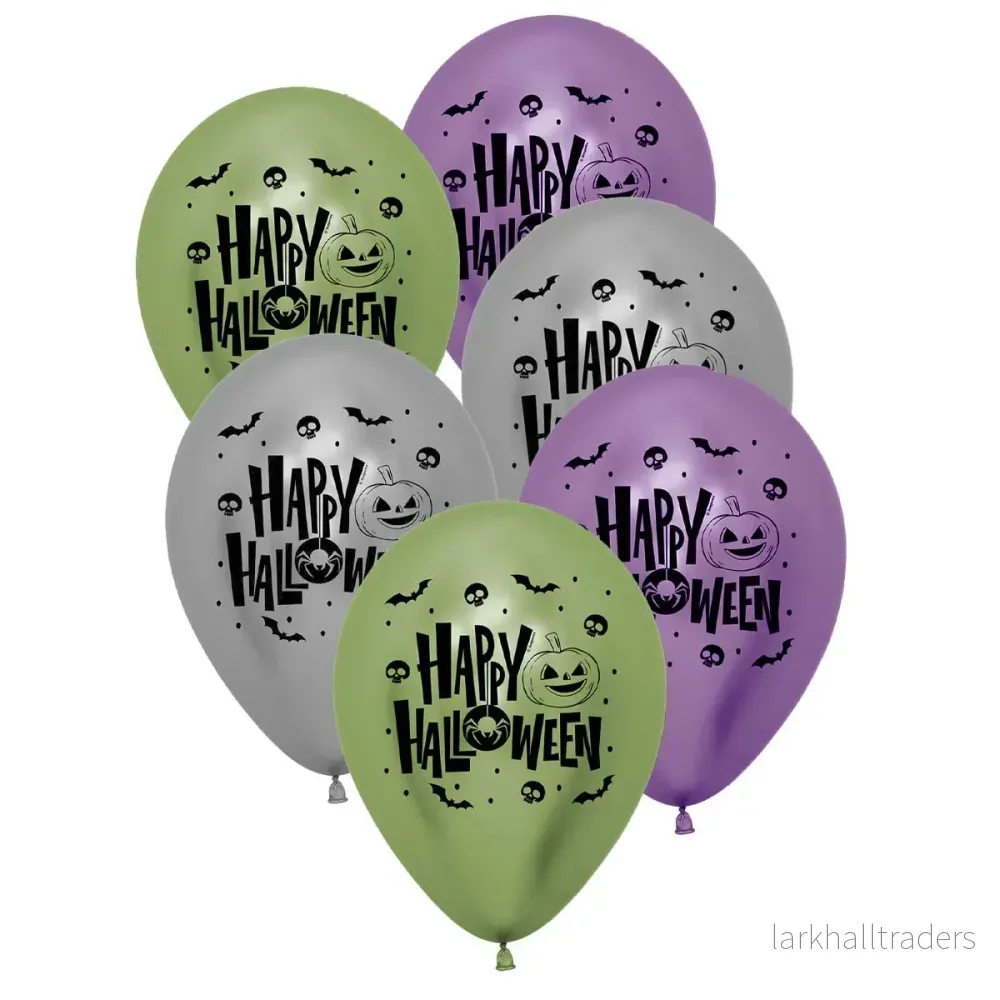 Ballonger, happy halloween reflex 6 st Ballonger, happy halloween reflex 6 st