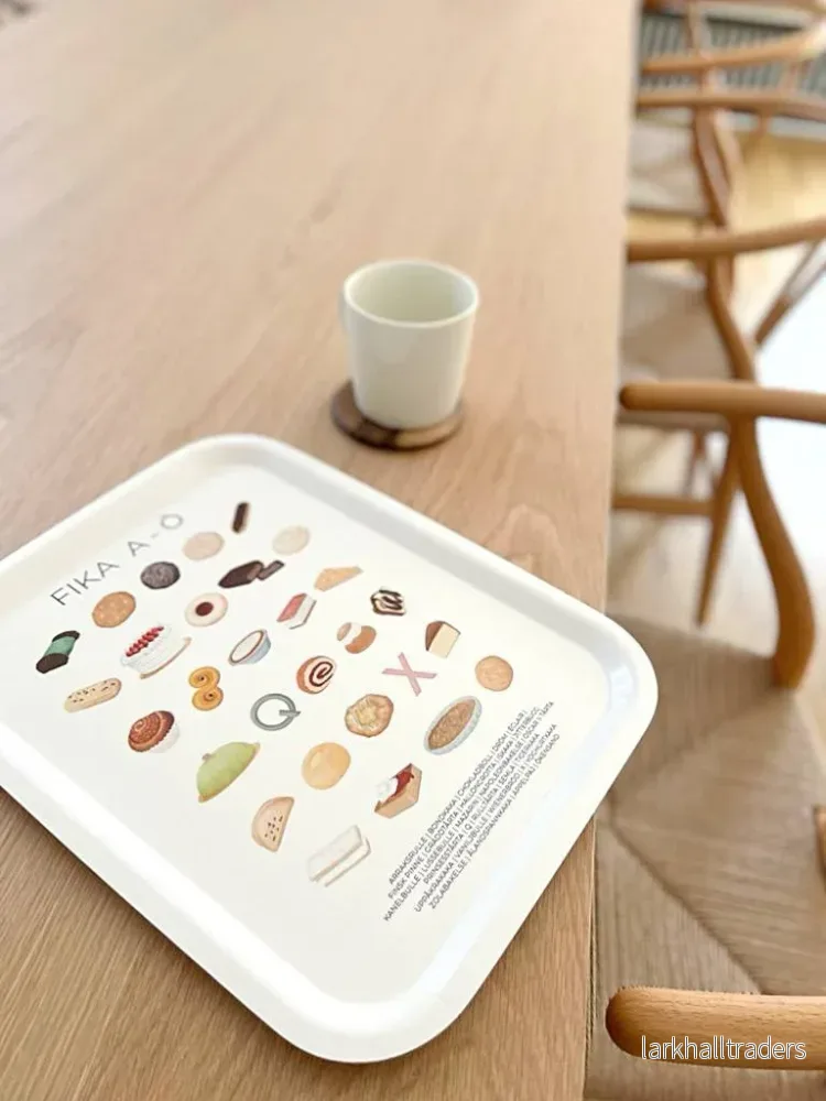 Swedish Fika ABC rektangulär bricka - FIKA A-Ö - Bild 2