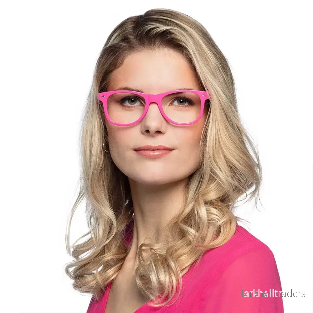 Glasögonbågar, rosa neon - Bild 2