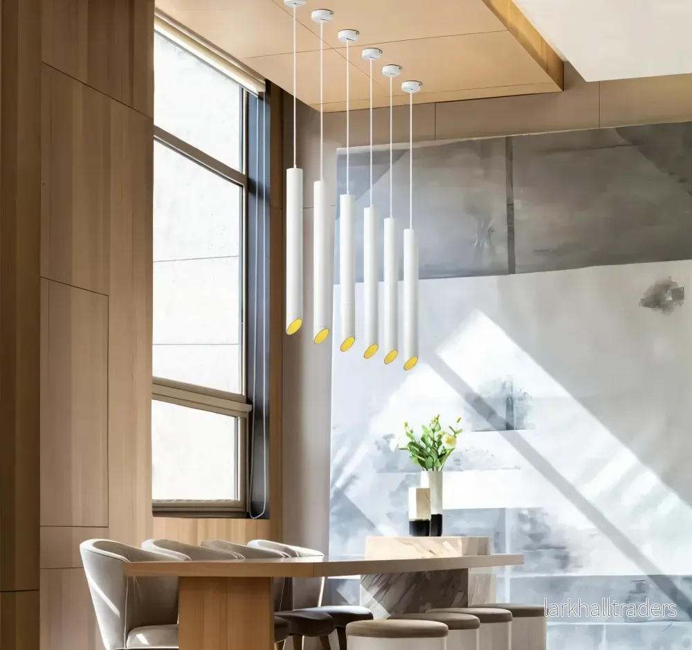 Uniqlux Tube – Modern LED-Pendellampa i Svart eller Vit Aluminium