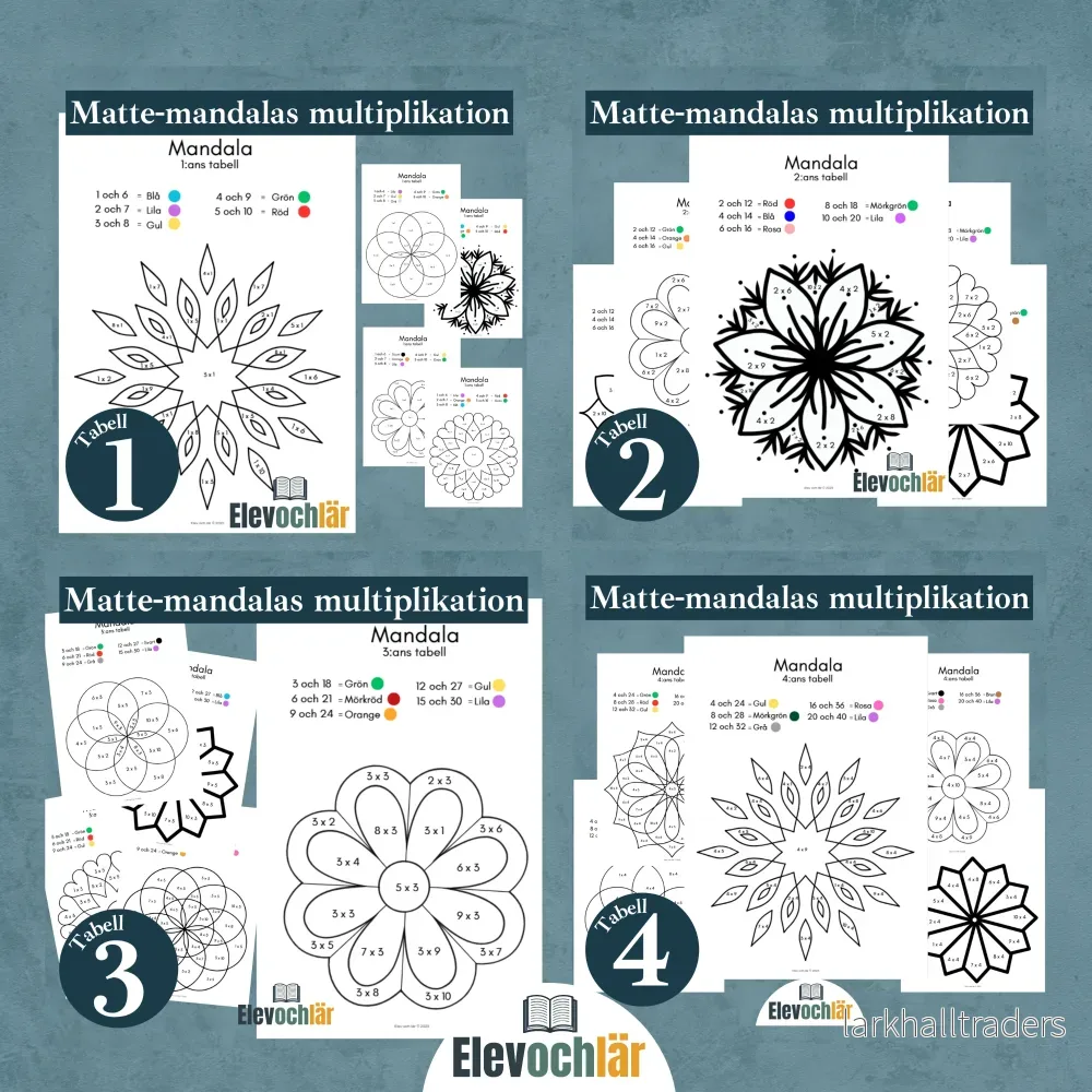 Paket: Matte-mandalas 50st (ord. pris 200kr) - Bild 3