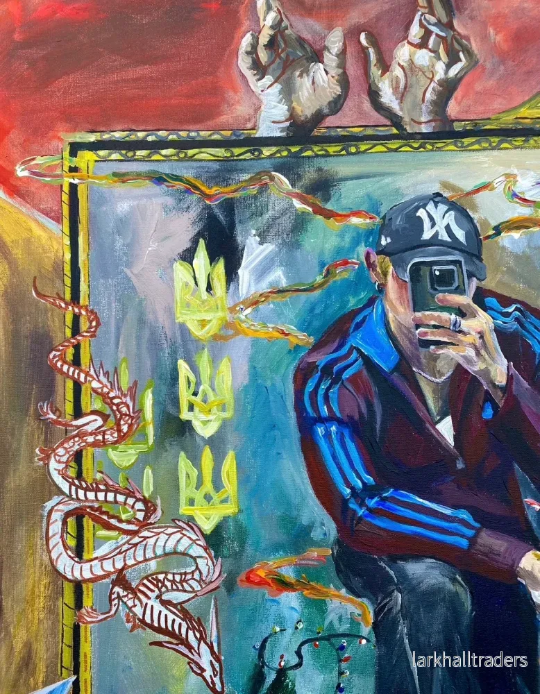 “War” Akryl Original Målning - Bild 3