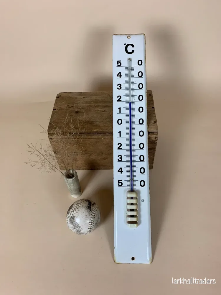 Fin gammal emaljtermometer