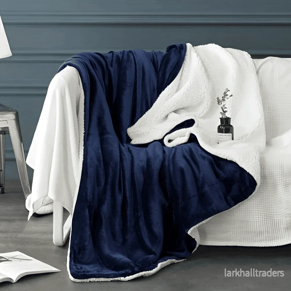 SnugSoft SherpaPlaid – Tjock, Fluffig och Lyxigt Varm Dubbelsidig Filt - Bild 3