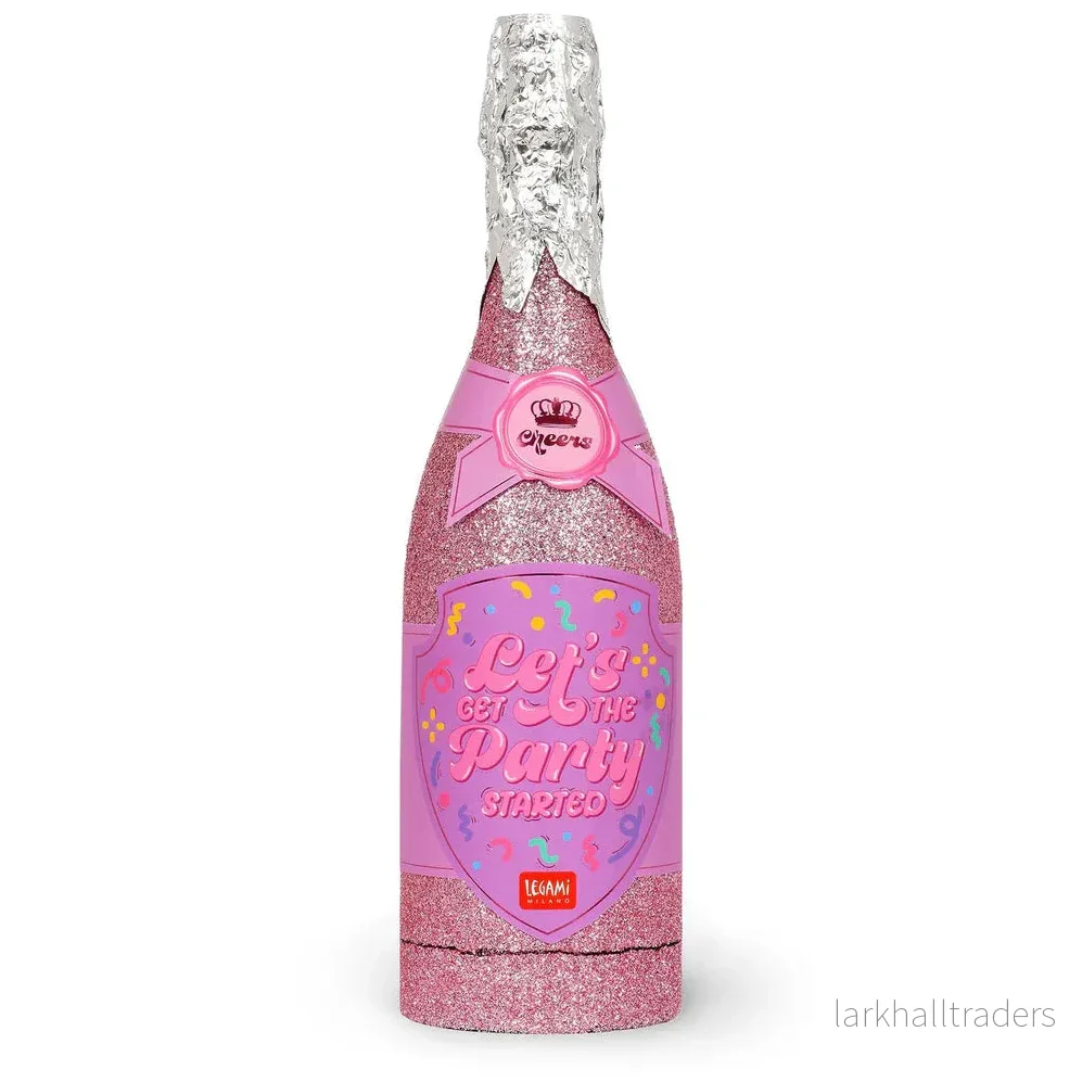 Konfettikanon, champagneflaska rosa glitter 33,5 cm Konfettikanon, champagneflaska rosa glitter 33,5 cm