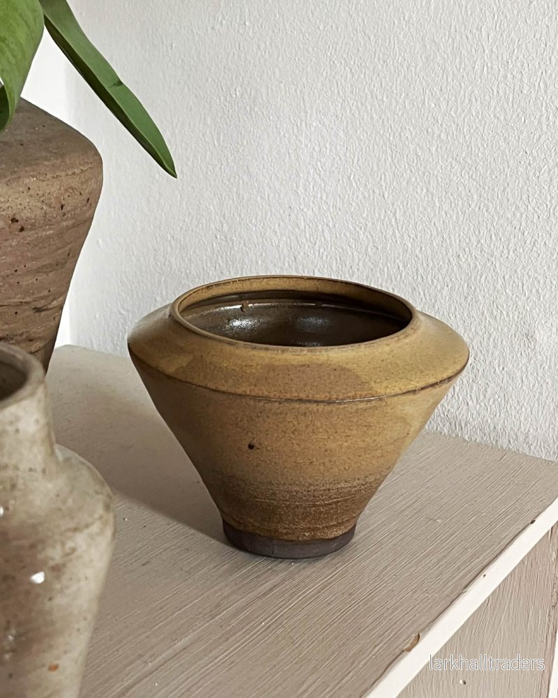 angular vas - warm beige - handgjord keramik - Bild 2