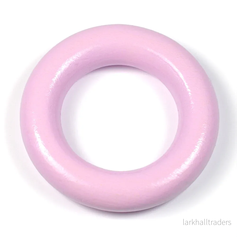 Mellan träring utan hål, ljusrosa